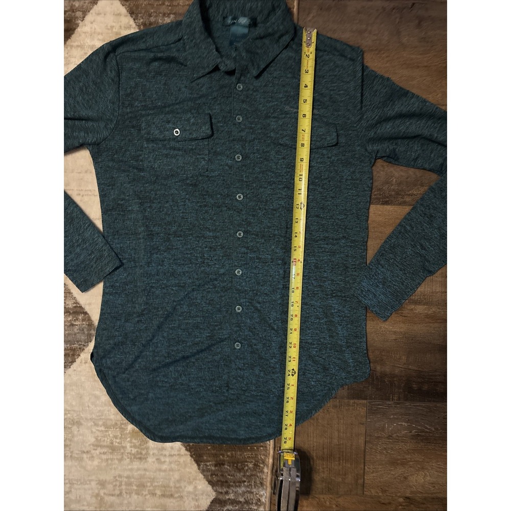 Cowgirl Tuff Company Green Black Button-Up Long Sleeve Stretch Shirt Western Lg - Picture 5 of 6